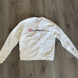 Champion White Crewneck Sweatshirt